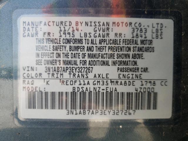 Photo 10 from auction – 2017 NISSAN SENTRA S with VIN 3N1AB7AP3EY327267