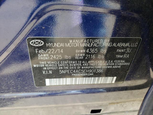 Photo 10 from auction – 2014 HYUNDAI SONATA SE with VIN 5NPEC4AC5EH901386