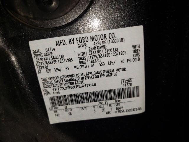 Photo 10 from auction – 2015 FORD F250 SUPER with VIN 1FT7X2B6XFEA17648