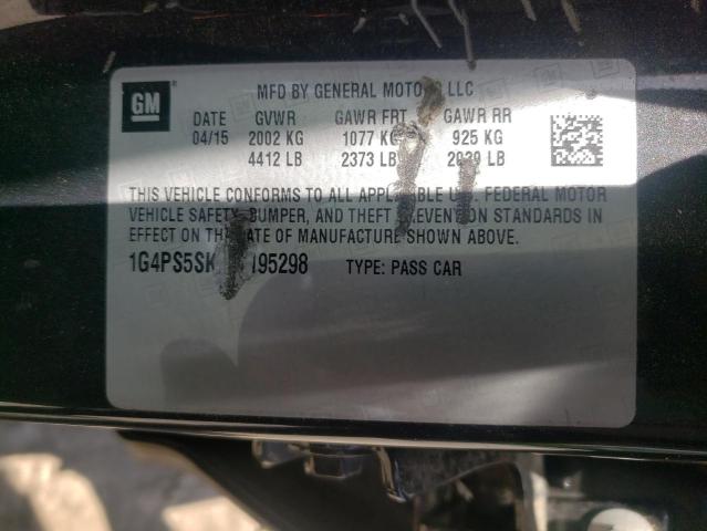 Photo 10 from auction – 2015 BUICK VERANO with VIN 1G4PS5SK1F4195298
