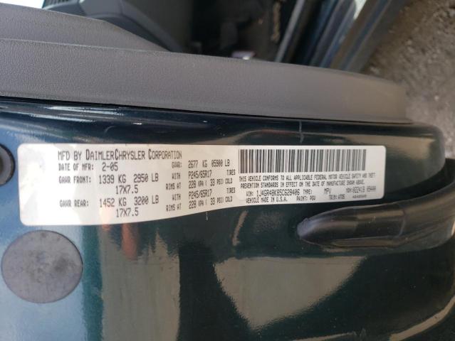 Photo 10 from auction – 2005 JEEP GRAND CHER with VIN 1J4GR48K85C628406