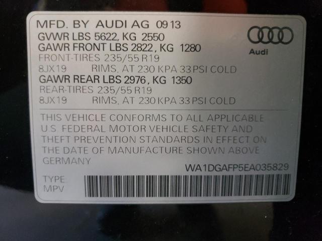 Zdjęcie 10 z aukcji – 2014 AUDI Q5 PREMIUM z VIN WA1DGAFP5EA035829