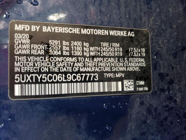 Photo 10 from auction – 2020 BMW X3 XDRIVE3 with VIN 5UXTY5C06L9C67773