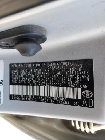 Photo 10 from auction – 2014 TOYOTA COROLLA L with VIN 2T1BURHE7EC089337