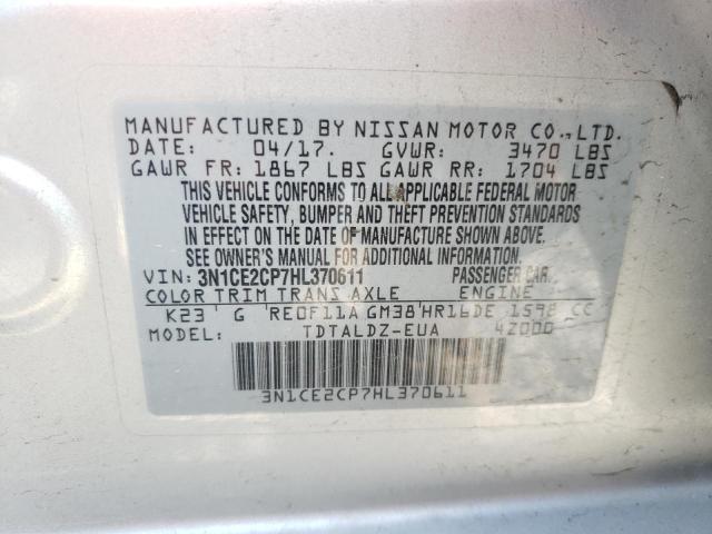 Photo 10 from auction – 2017 NISSAN VERSA NOTE with VIN 3N1CE2CP7HL370611