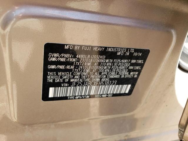 Photo 10 from auction – 2015 SUBARU FORESTER 2 with VIN JF2SJABCXFH538123
