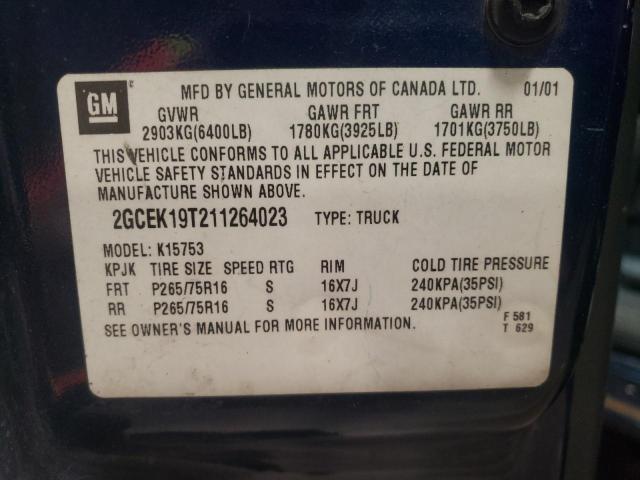 Photo 10 from auction – 2001 CHEVROLET SILVERADO with VIN 2GCEK19T211264023