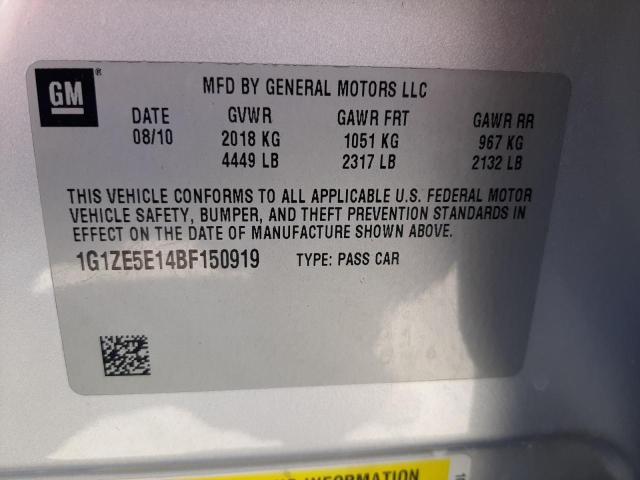 Photo 10 from auction – 2011 CHEVROLET MALIBU LTZ with VIN 1G1ZE5E14BF150919
