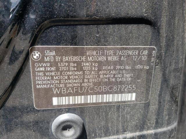 Foto 10 de la subasta – 2011 BMW 535 XI con VIN WBAFU7C50BC872255