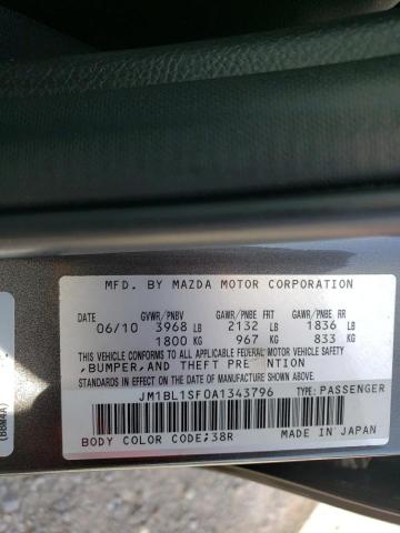 Photo 10 from auction – 2010 MAZDA 3 I with VIN JM1BL1SF0A1343796