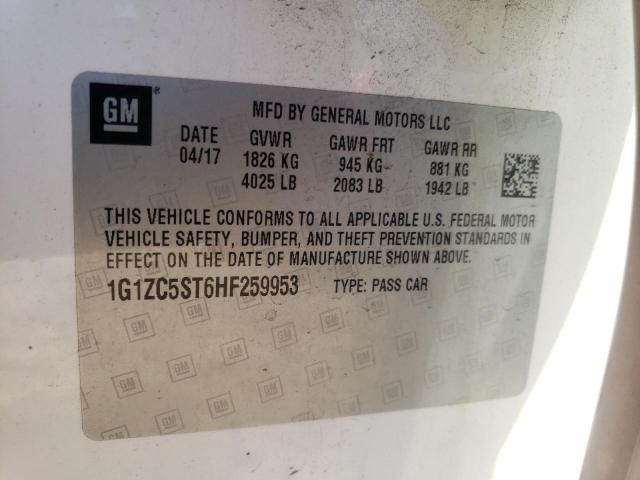 Photo 10 from auction – 2017 CHEVROLET MALIBU LS with VIN 1G1ZC5ST6HF259953