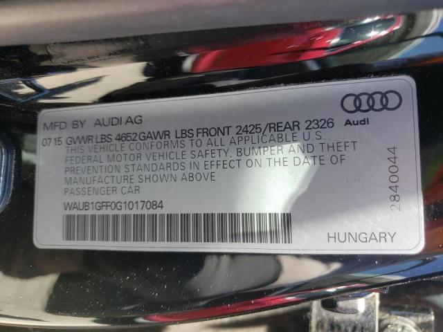 Photo 10 from auction – 2016 AUDI S3 PREMIUM with VIN WAUB1GFF0G1017084