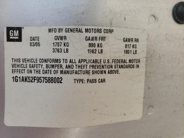 Photo 10 from auction – 2005 CHEVROLET COBALT with VIN 1G1AK52F957588002