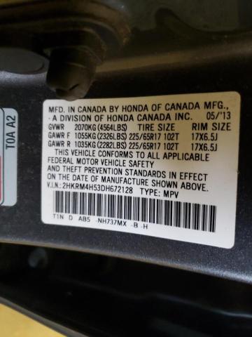 Photo 10 from auction – 2013 HONDA CR-V EX with VIN 2HKRM4H53DH672128