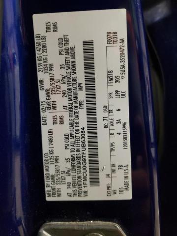 Photo 10 from auction – 2015 FORD ESCAPE SE with VIN 1FMCU0G97FUB63084
