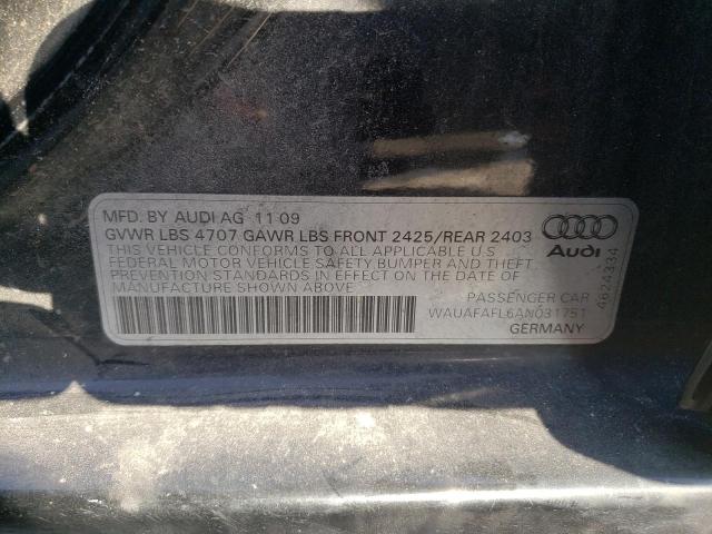 Photo 10 from auction – 2010 AUDI A4 PREMIUM with VIN WAUAFAFL6AN031751