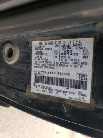 Photo 10 from auction – 1995 FORD F150 with VIN 1FTDF15Y3SLB66406