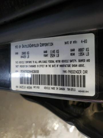Photo 10 from auction – 2004 DODGE INTREPID E with VIN 2B3HD56G94H636038