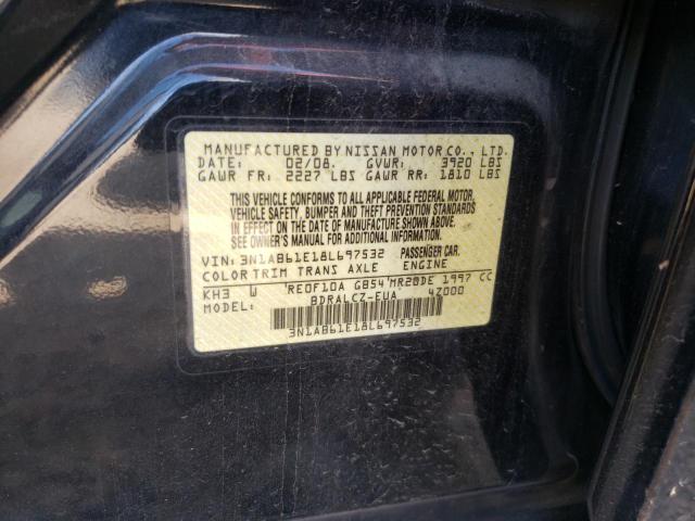 Photo 10 from auction – 2008 NISSAN SENTRA 2.0 with VIN 3N1AB61E18L697532