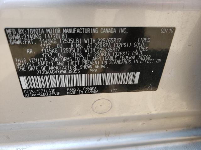 Photo 10 from auction – 2011 TOYOTA RAV4 LIMIT with VIN 2T3DK4DVXBW039055