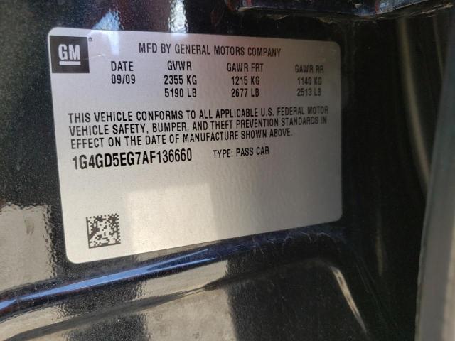 Photo 10 from auction – 2010 BUICK LACROSSE C with VIN 1G4GD5EG7AF136660