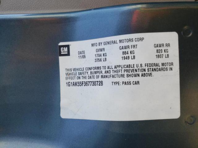 Photo 10 from auction – 2006 CHEVROLET COBALT LS with VIN 1G1AK55F367730728