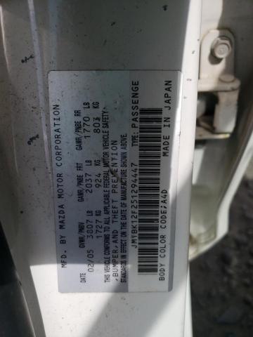 Photo 10 from auction – 2005 MAZDA 3 I with VIN JM1BK12F251294447