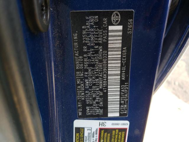 Photo 10 from auction – 2009 TOYOTA CAMRY HYBR with VIN 4T1BB46K39U080320