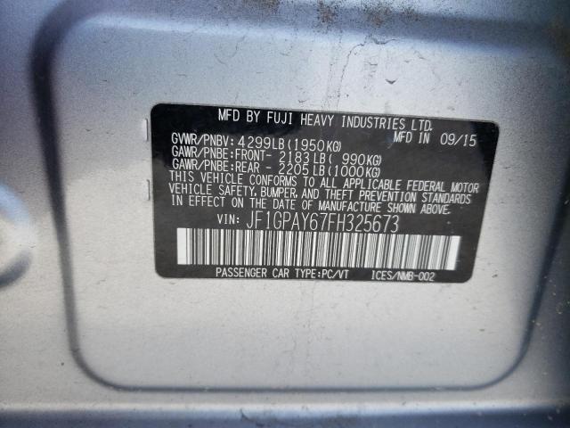Photo 10 from auction – 2015 SUBARU IMPREZA SP with VIN JF1GPAY67FH325673