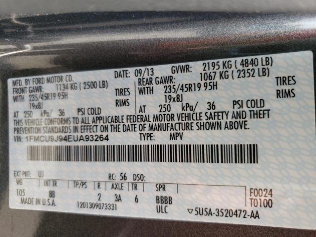 Photo 10 from auction – 2014 FORD ESCAPE TIT with VIN 1FMCU9J94EUA93264