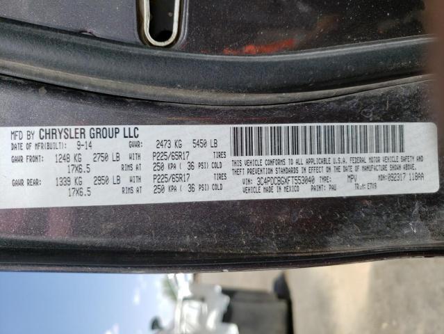 Photo 10 from auction – 2015 DODGE JOURNEY SX with VIN 3C4PDCBGXFT553040