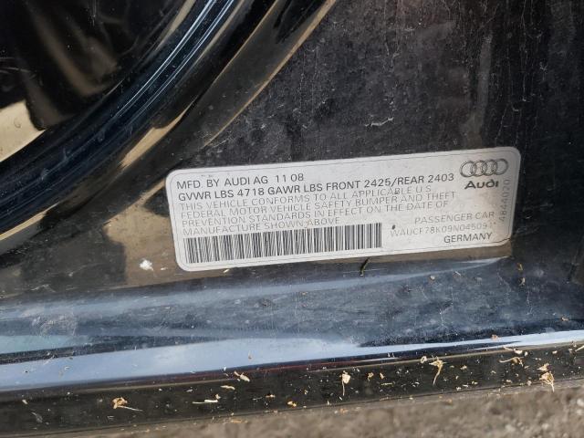 Zdjęcie 10 z aukcji – 2009 AUDI A4 PREMIUM z VIN WAUCF78K09N045091