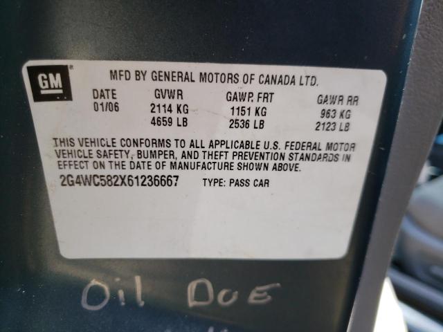 Photo 10 from auction – 2006 BUICK LACROSSE C with VIN 2G4WC582X61236667