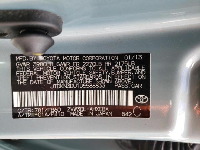 Photo 10 from auction – 2013 TOYOTA PRIUS with VIN JTDKN3DU1D5588833