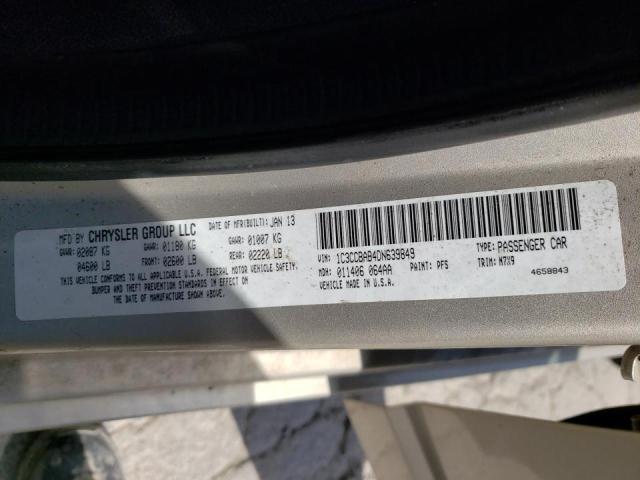 Photo 10 from auction – 2013 CHRYSLER 200 LX with VIN 1C3CCBAB4DN639849