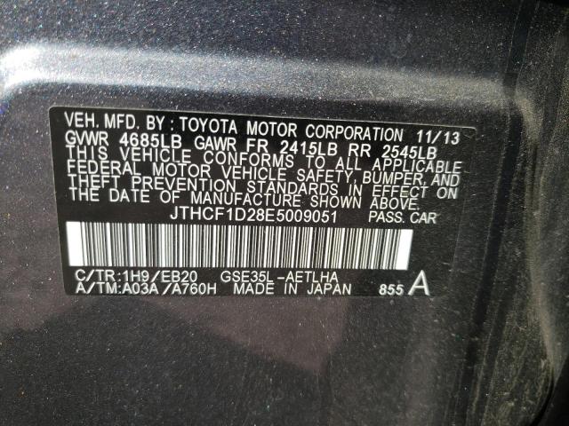 Photo 10 from auction – 2014 LEXUS IS 250 with VIN JTHCF1D28E5009051