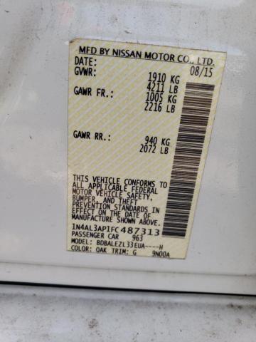 Photo 10 from auction – 2015 NISSAN ALTIMA 2.5 with VIN 1N4AL3AP1FC487313