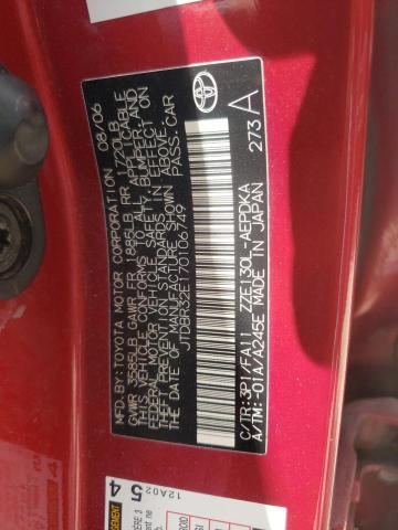 Photo 10 from auction – 2007 TOYOTA COROLLA CE with VIN JTDBR32E170106749