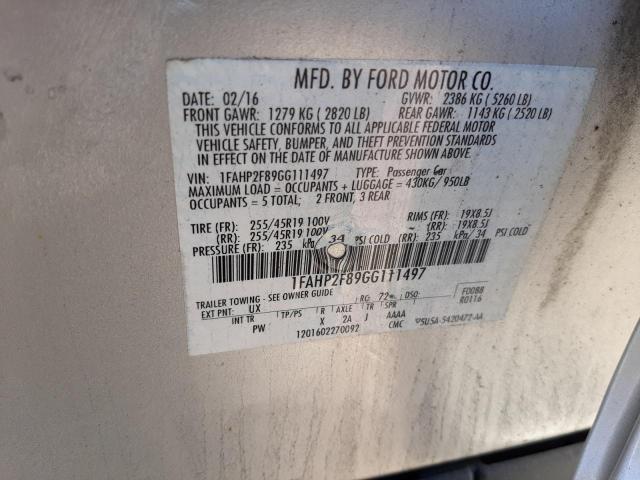 Photo 10 from auction – 2016 FORD TAURUS LIM with VIN 1FAHP2F89GG111497