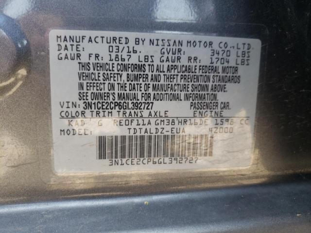 Photo 10 from auction – 2016 NISSAN VERSA NOTE with VIN 3N1CE2CP6GL392727