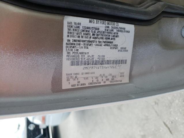 Photo 10 from auction – 2003 MERCURY GRAND MARQ with VIN 2MEFM74W73X647215
