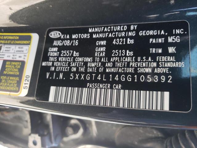Photo 10 from auction – 2016 KIA OPTIMA LX with VIN 5XXGT4L14GG105392