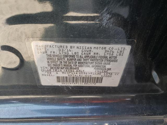 Photo 10 from auction – 2016 NISSAN VERSA S with VIN 3N1CN7AP1GL881472