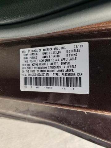 Photo 10 from auction – 2013 HONDA ACCORD EXL with VIN 1HGCT2B82DA007875