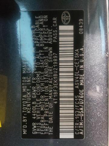 Photo 10 from auction – 2011 TOYOTA CAMRY BASE with VIN 4T1BF3EK1BU219897