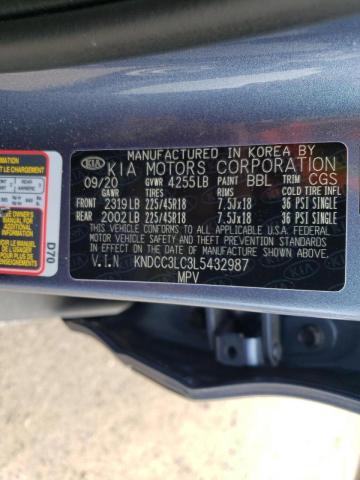 Photo 10 from auction – 2020 KIA NIRO TOURI with VIN KNDCC3LC3L5432987