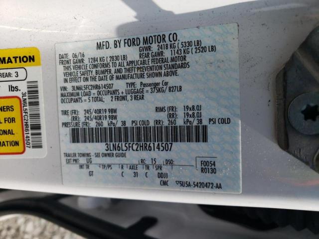 Photo 10 from auction – 2017 LINCOLN MKZ RESERV with VIN 3LN6L5FC2HR614507