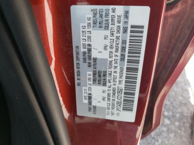 Photo 10 from auction – 2012 MAZDA 5 with VIN JM1CW2BLXC0106927