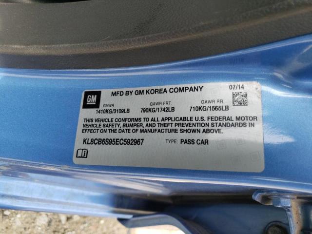 Foto 10 de la subasta – 2014 CHEVROLET SPARK LS con VIN KL8CB6S95EC592967