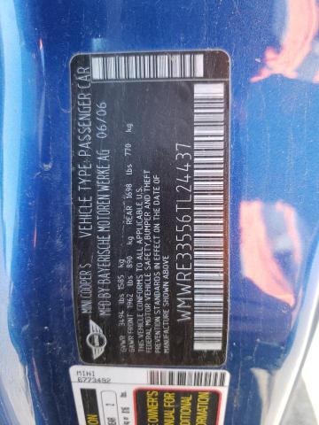 Photo 10 from auction – 2006 MINI COOPER S with VIN WMWRE33556TL24437